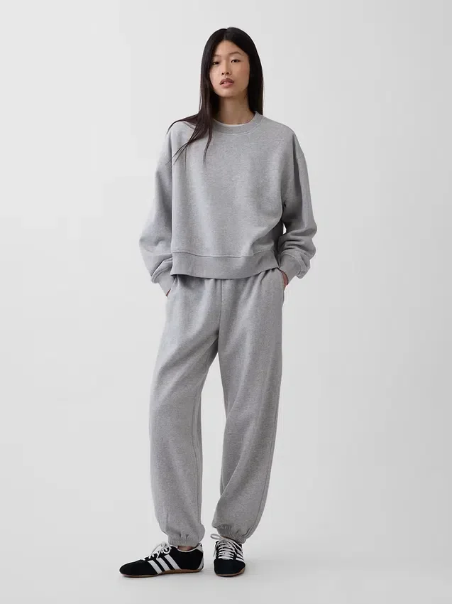 Joggingbyxor med medelhög midja i Vintagesoft-material