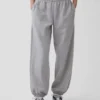 Joggingbyxor med medelhög midja i Vintagesoft-material