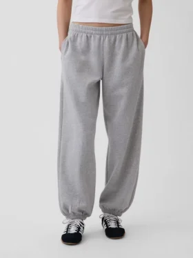 Joggingbyxor med medelhög midja i Vintagesoft-material