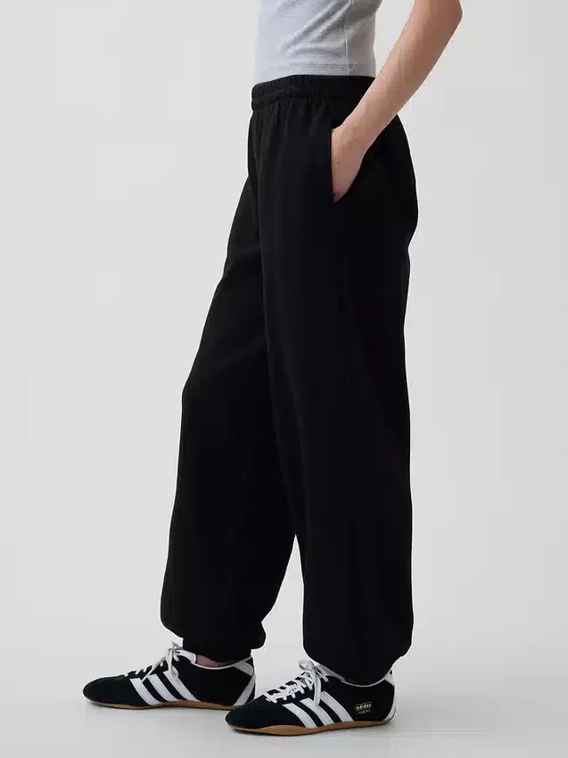 Joggingbyxor med medelhög midja i Vintagesoft-material