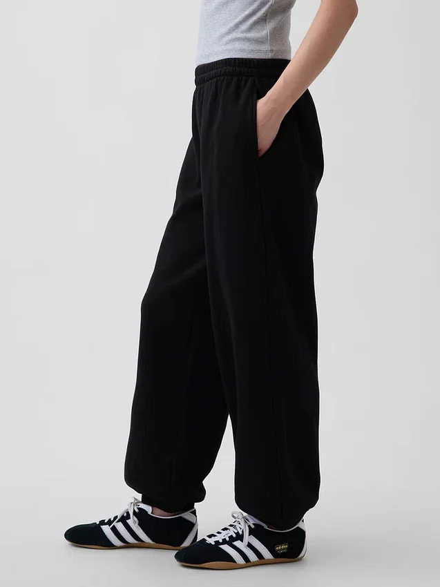 Joggingbyxor med medelhög midja i Vintagesoft-material