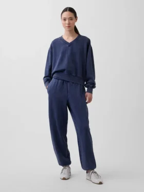 Joggingbyxor med medelhög midja i Vintagesoft och avslappnad passform