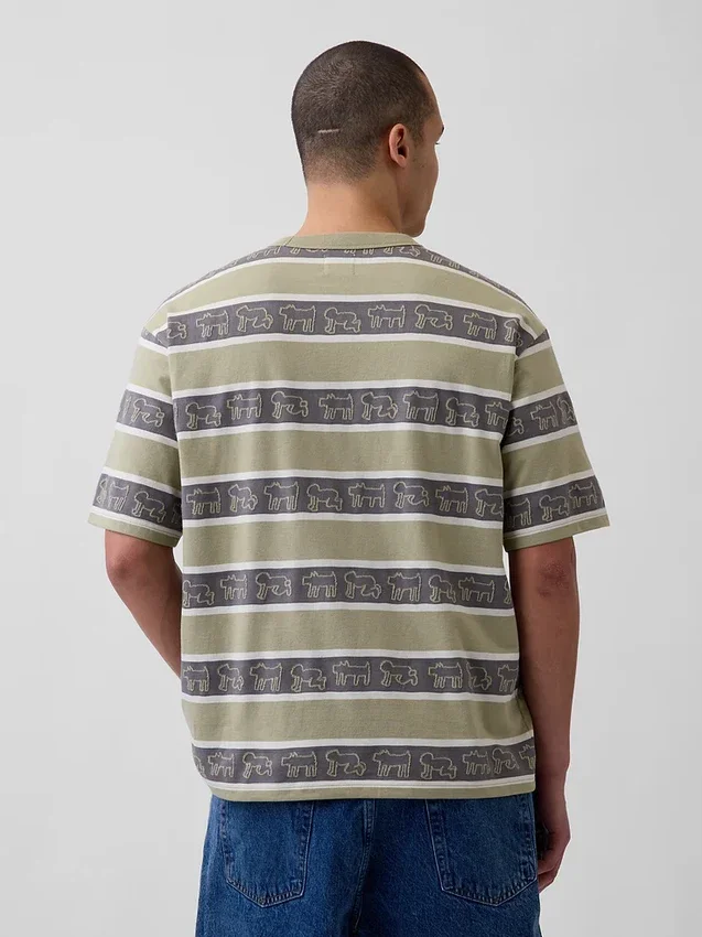 Keith Haring Oversized randig T-shirt