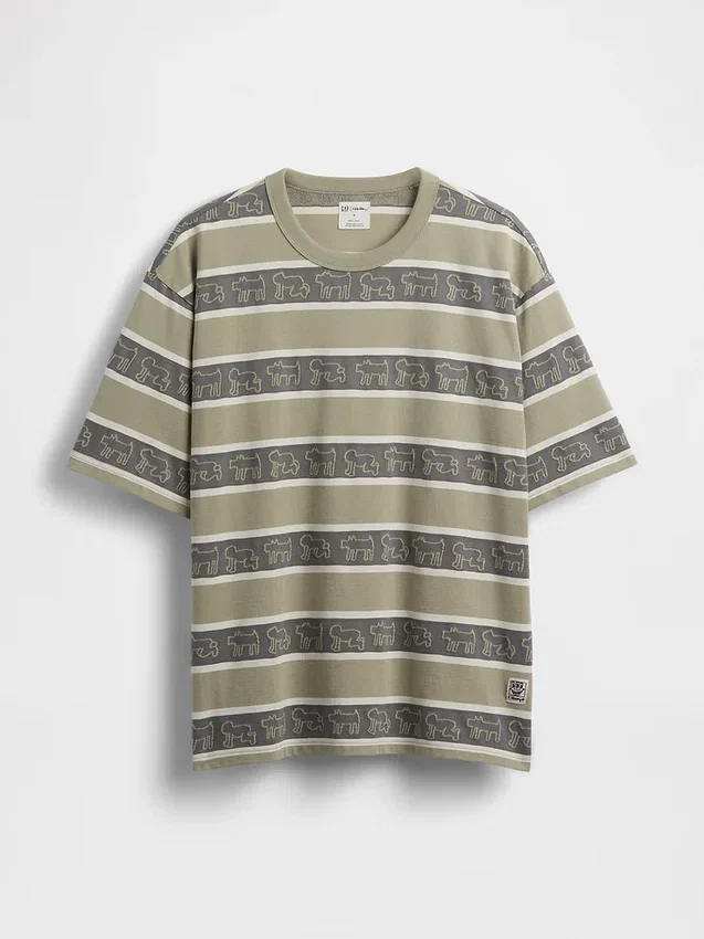 Keith Haring Oversized randig T-shirt