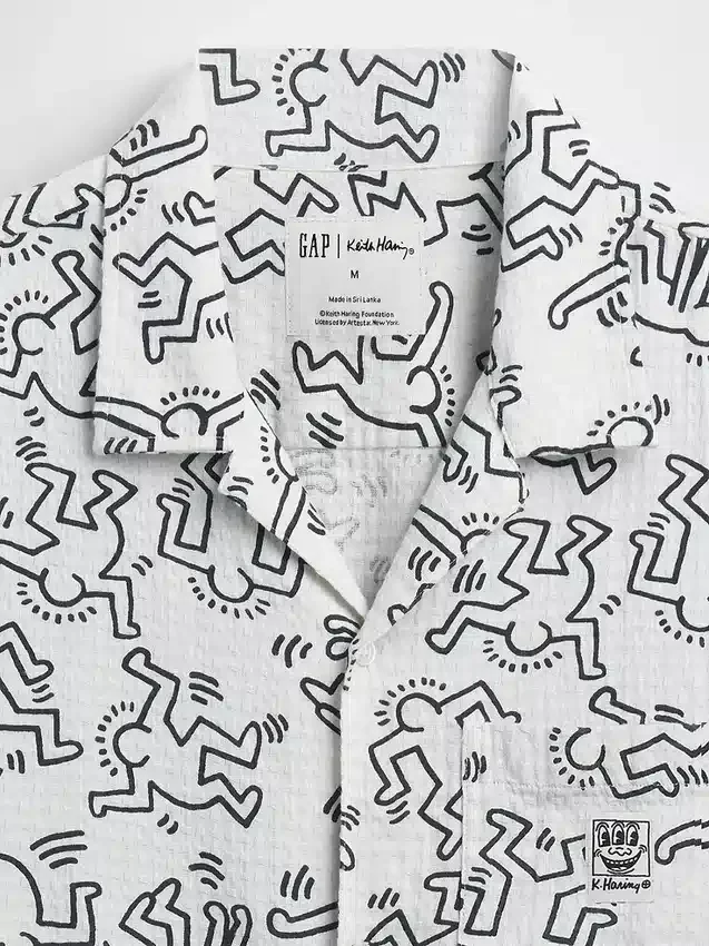 Keith Haring-skjorta med struktur
