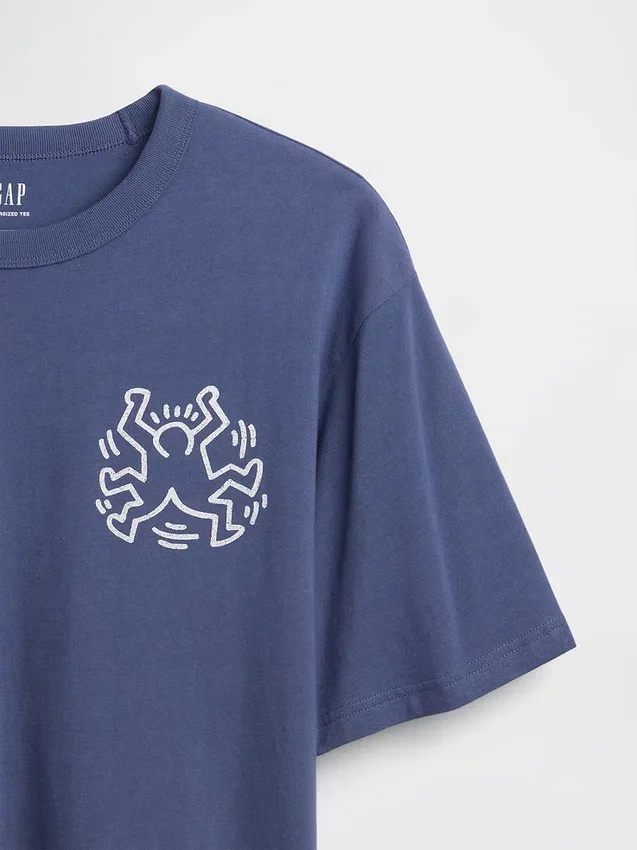 Keith Haring T-shirt i oversized-modell med tryck
