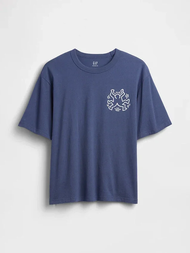 Keith Haring T-shirt i oversized-modell med tryck