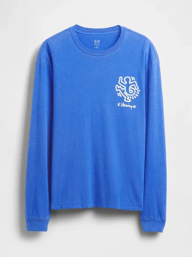 Keith Haring T-shirt med lös passform och tryck