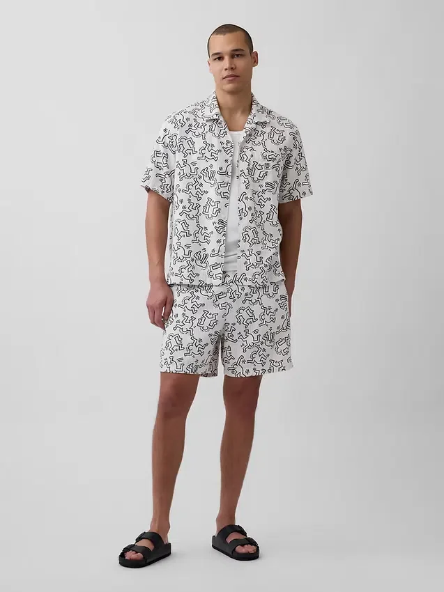 Keith Haring Texturerade Easy-shorts