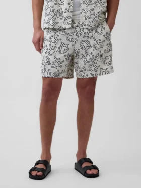 Keith Haring Texturerade Easy-shorts