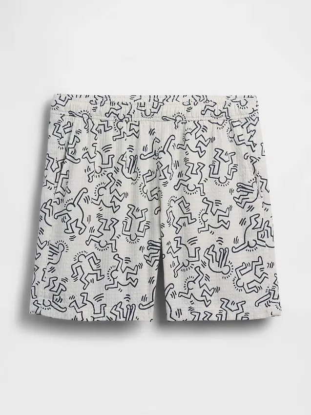 Keith Haring Texturerade Easy-shorts