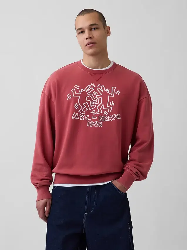 Keith Haring Tjock tröja med logotyp