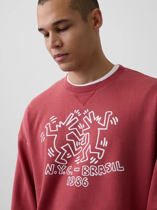 Keith Haring Tjock tröja med logotyp