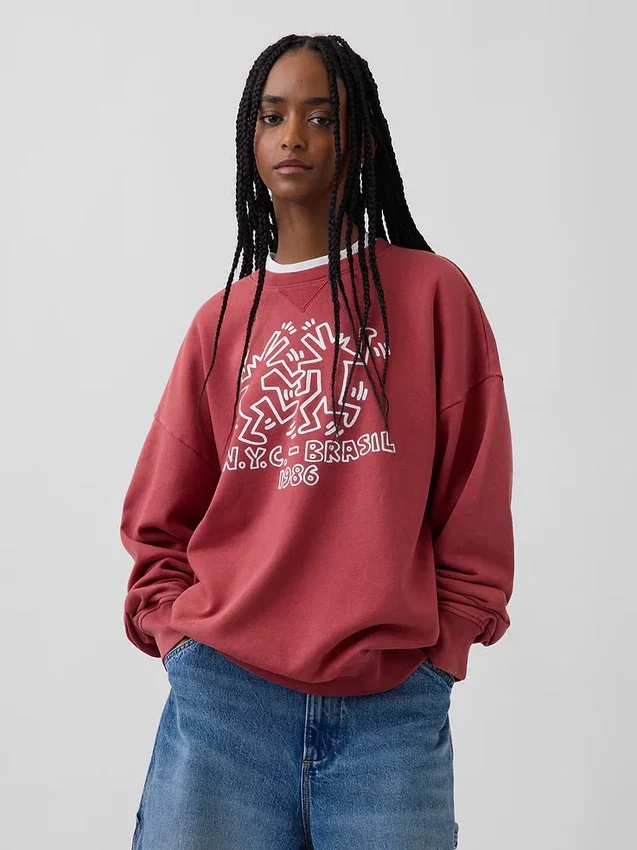Keith Haring Tjock tröja med logotyp