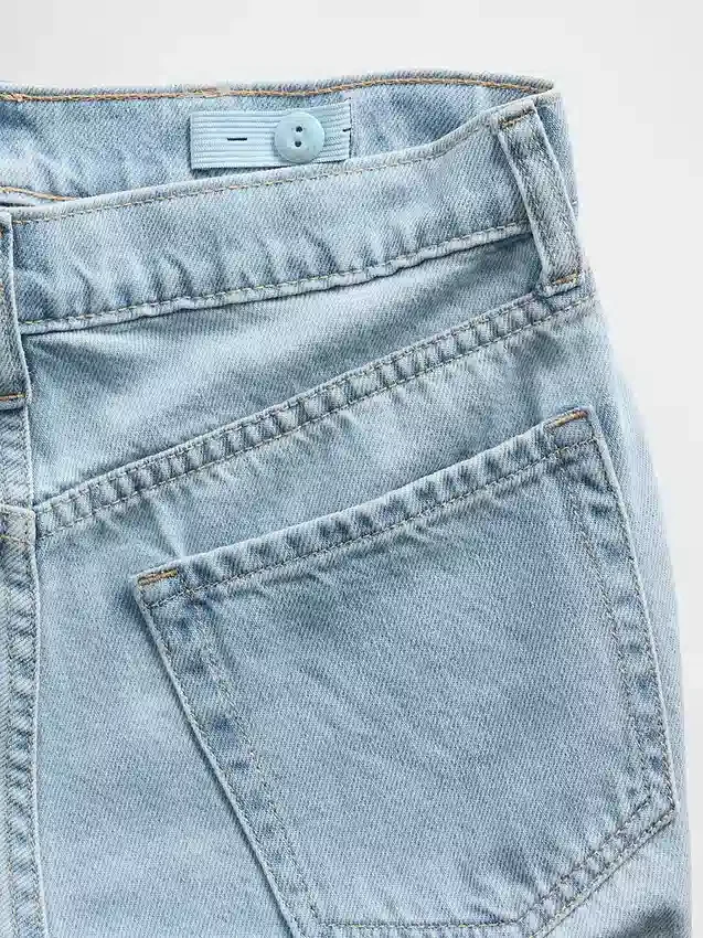 Kids Low Rise Stride Rhinestone Wide-Leg Jeans