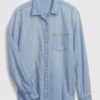 Klassisk skjorta i ekologisk bomullsdenim