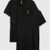 Klassisk T-shirt med V-ringning (2-pack)