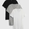 Klassisk T-shirt med V-ringning (3-pack)