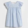 Klänning i gingham med hålbroderi för Baby & Småbarn