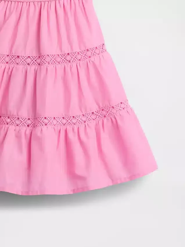 Klänning med volanger och spetskant för Baby & Småbarn