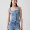 Korsetttop i denim