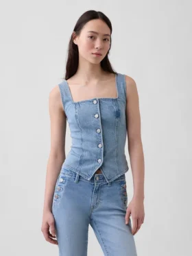 Korsetttop i denim