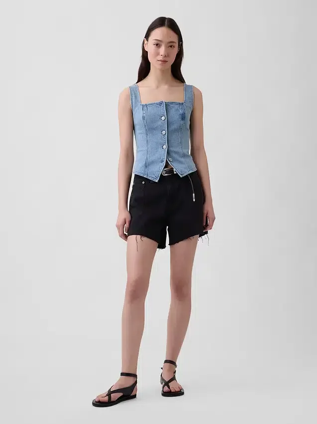 Korsetttop i denim