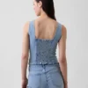 Korsetttop i denim