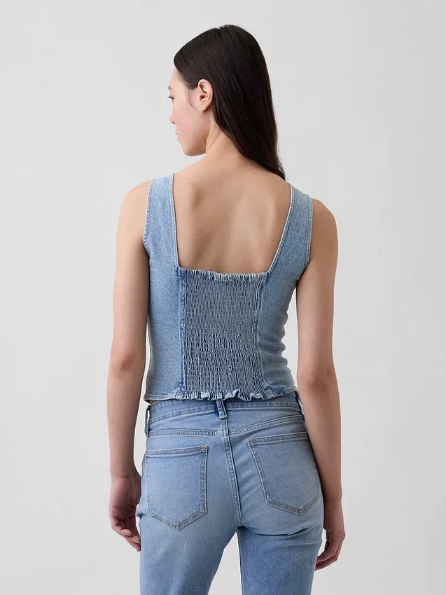 Korsetttop i denim