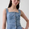 Korsetttop i denim