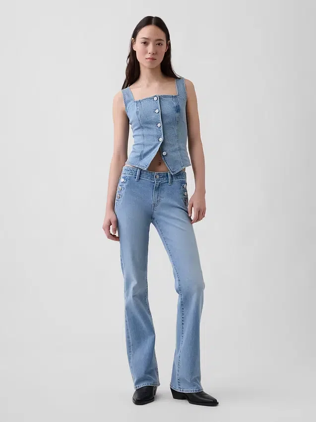 Korsetttop i denim