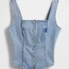 Korsetttop i denim