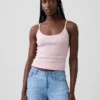 Kort cami-top i pointelle