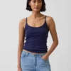 Kort cami-top i pointelle