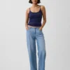 Kort cami-top i pointelle