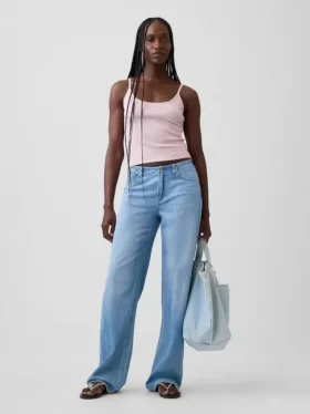 Kort cami-top i pointelle