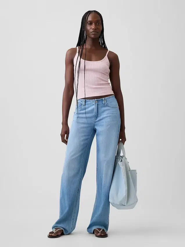 Kort cami-top i pointelle