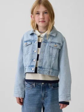 Kort denimjacka för barn
