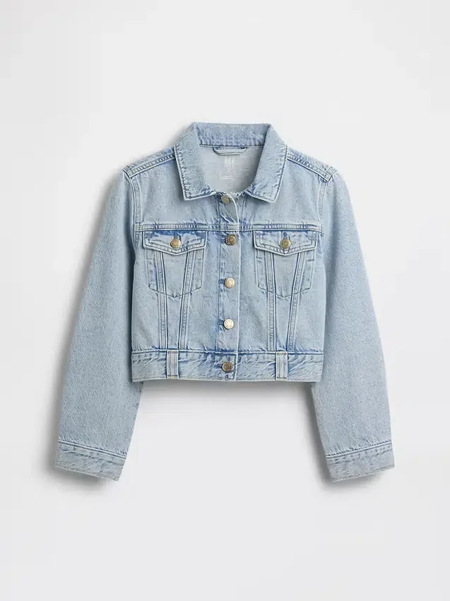 Kort denimjacka för barn