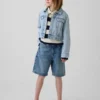 Kort denimjacka för barn