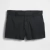 Kort Shorts i khaki med medelhög midja