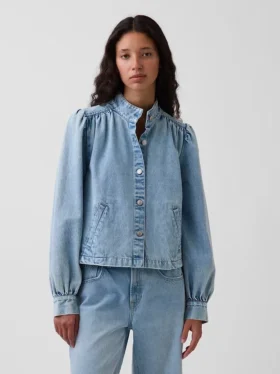 Kort swingjacka i denim