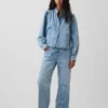 Kort swingjacka i denim