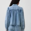 Kort swingjacka i denim