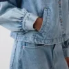 Kort swingjacka i denim