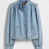 Kort swingjacka i denim