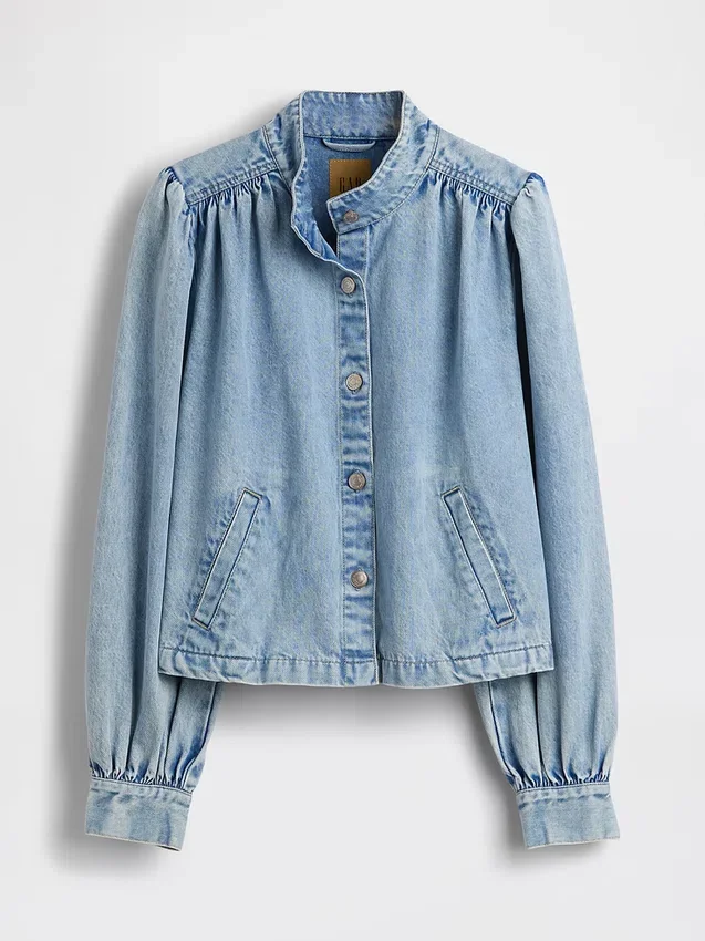 Kort swingjacka i denim