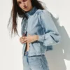 Kort swingjacka i denim
