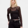 Kort T-shirt i mesh
