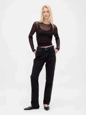 Kort T-shirt i mesh